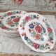 Set of 8 flat plates Sarreguemines model Vence