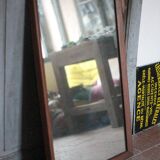 Large vintage wooden mirror, wall mirror, wall mirror, Scandinavian style