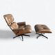 Brown & Walnut Herman Miller Original Eames Tall Lounge Chair & Ottoman