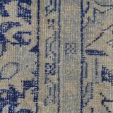 Vintage Blue & Sand Beige Large Persian Rug, 246x344Cm