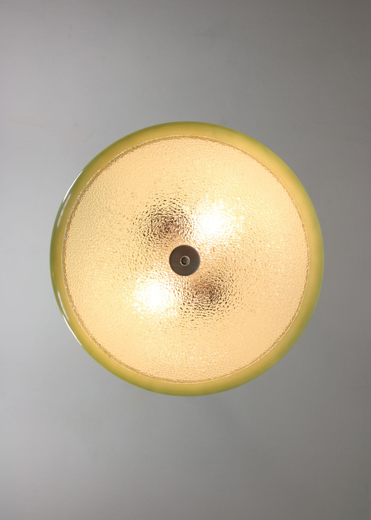 Italian mid-century green glass pendant lamp