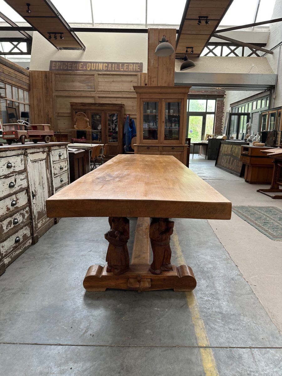 1950s mountain table in solid elm