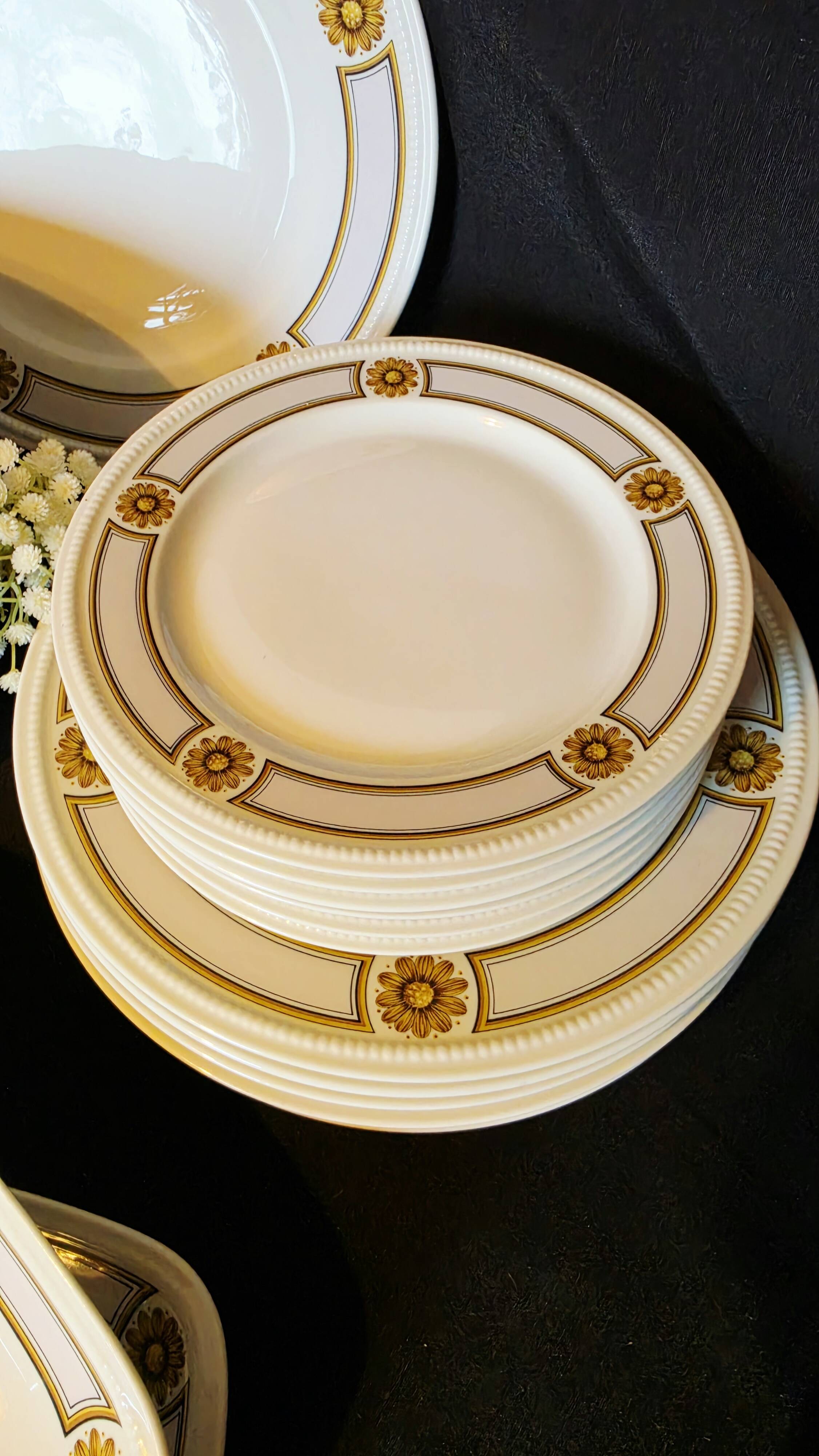 Limoges porcelain table service by Bernardaud, model "Trianon", 2