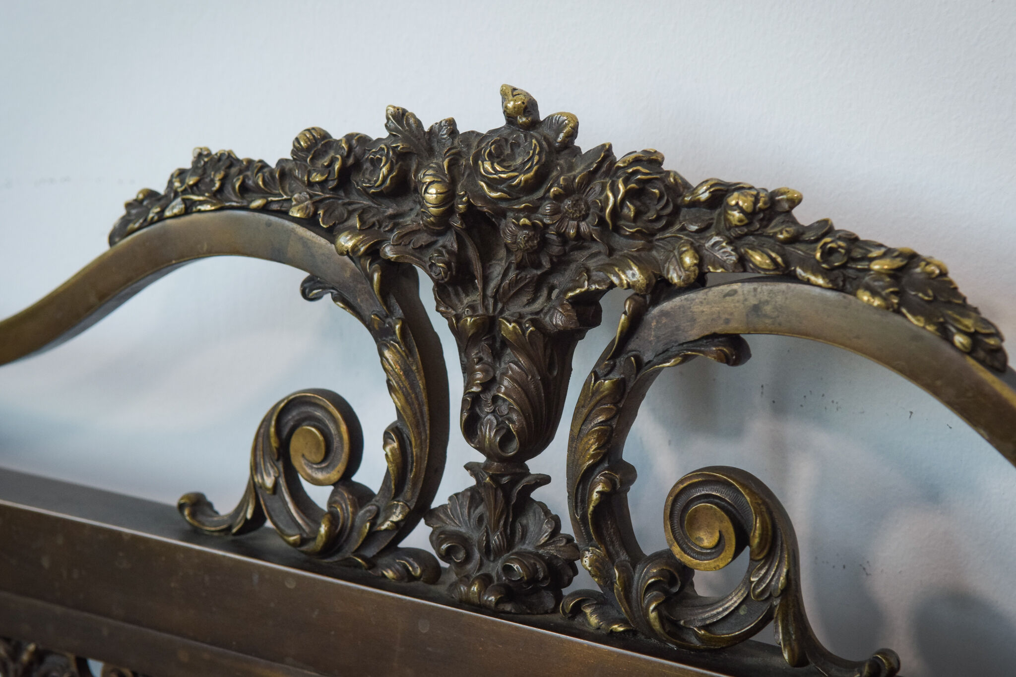 Exceptional decorative brass bed frame