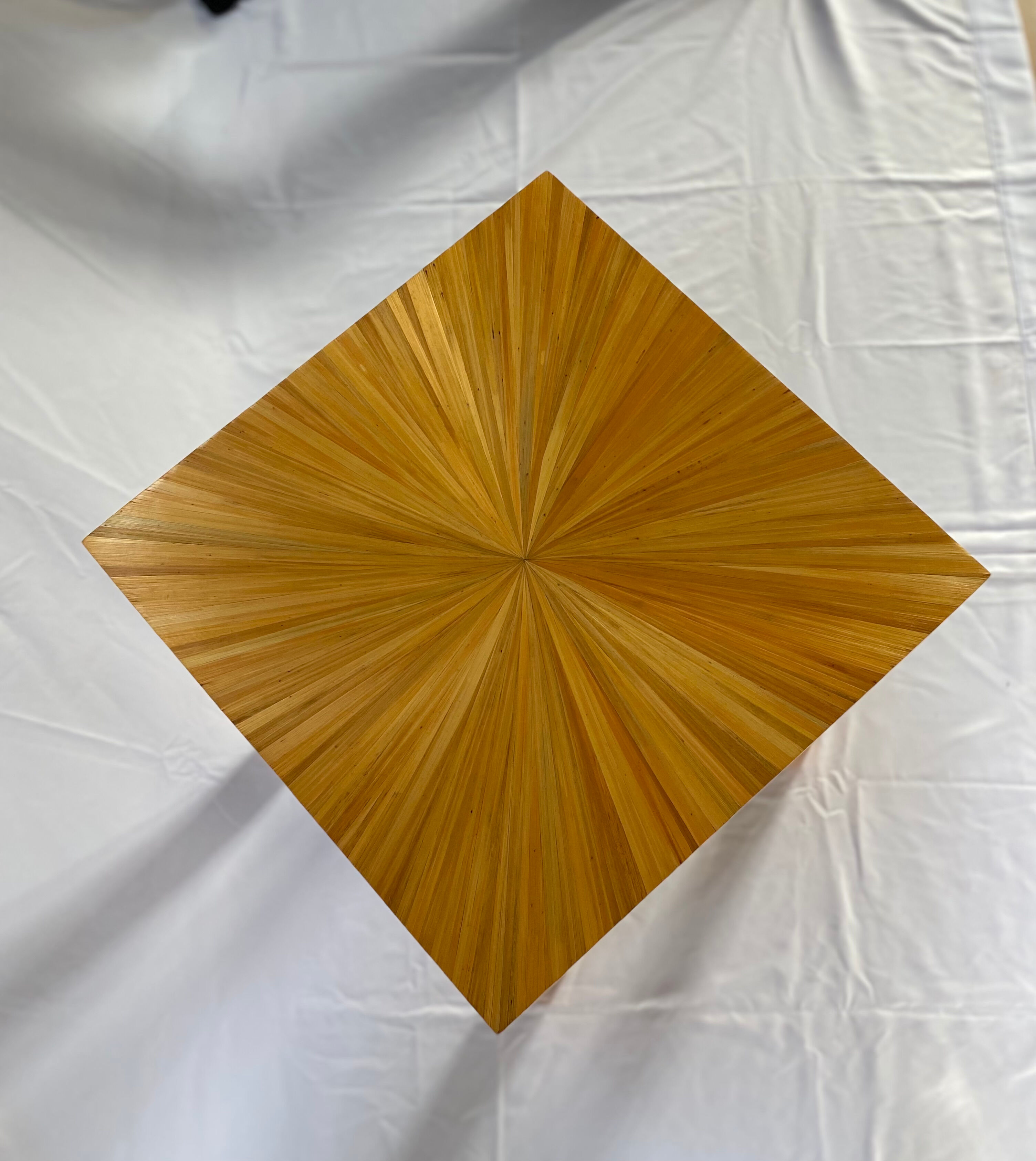 End of sofa straw marquetry