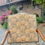 Pair of louis xiv period walnut armchairs, 17th century