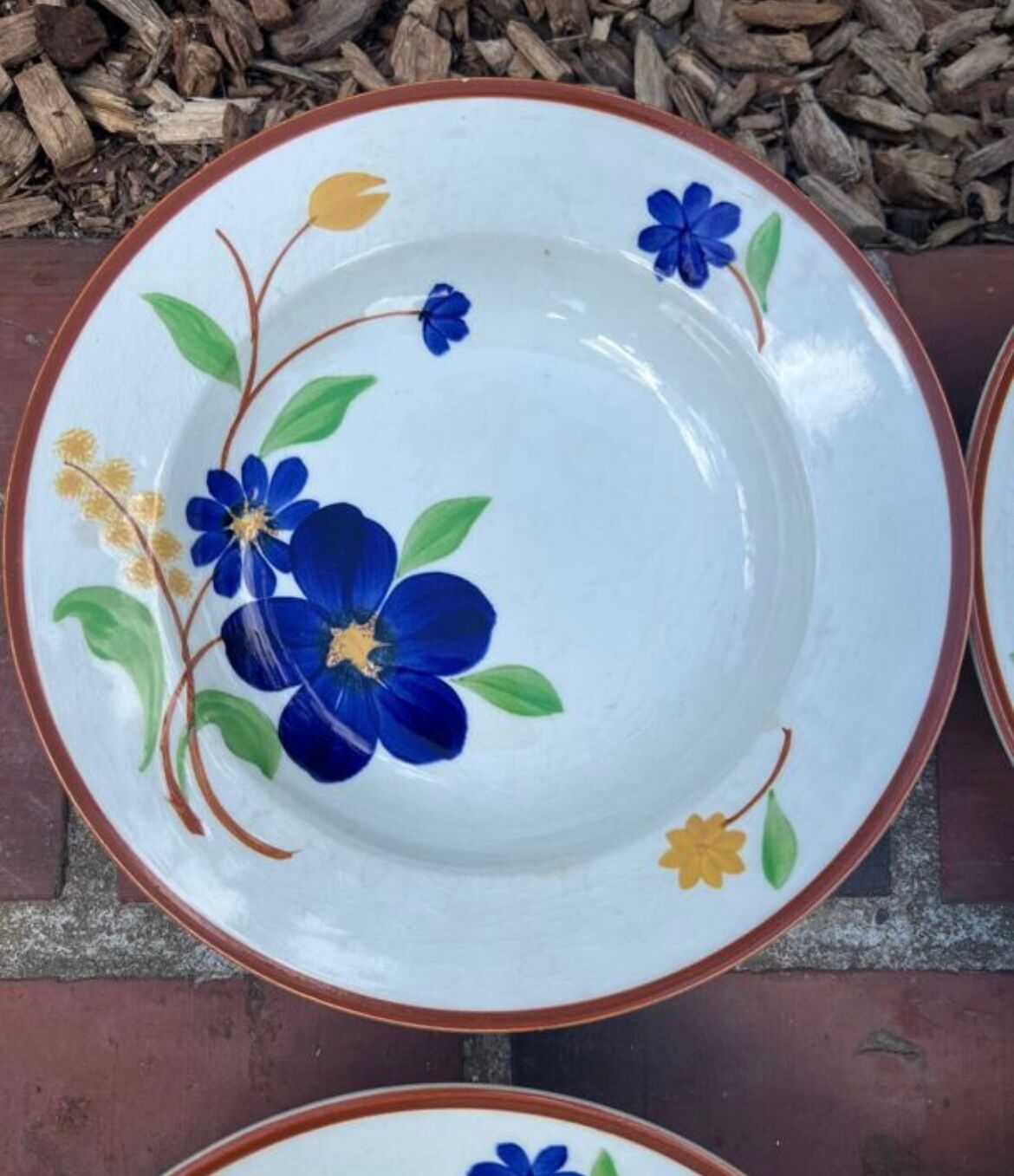 Gien - 6 Tournefeuille soup plates