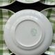 6 vintage earthenware dessert plates, Green Tablecloth pattern - Moulin des Loups