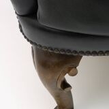 Georgian Style Rare Original Chesterfield Leather Armchair, 1950s