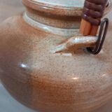 Glazed stoneware teapot