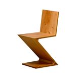 Zig Zag Chair after Gerrit Rietveld in solid Pine