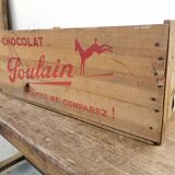 Vintage wooden box Chocolat Poulain