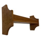 Vintage wooden wall shelve rack bookshelf in oak