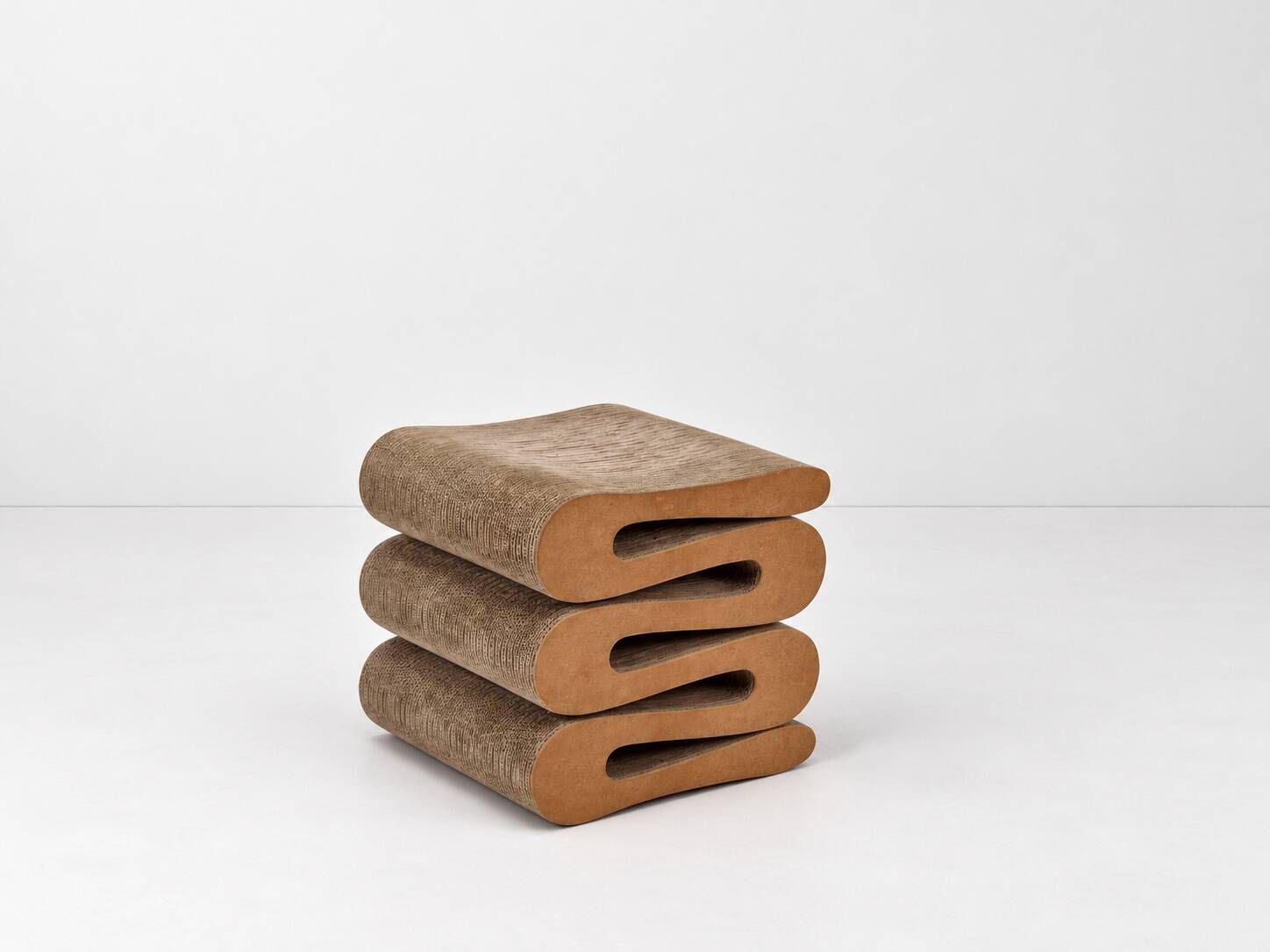 Chaise Wiggle Easy Edges avec tabouret par Frank Gehry pour Vitra