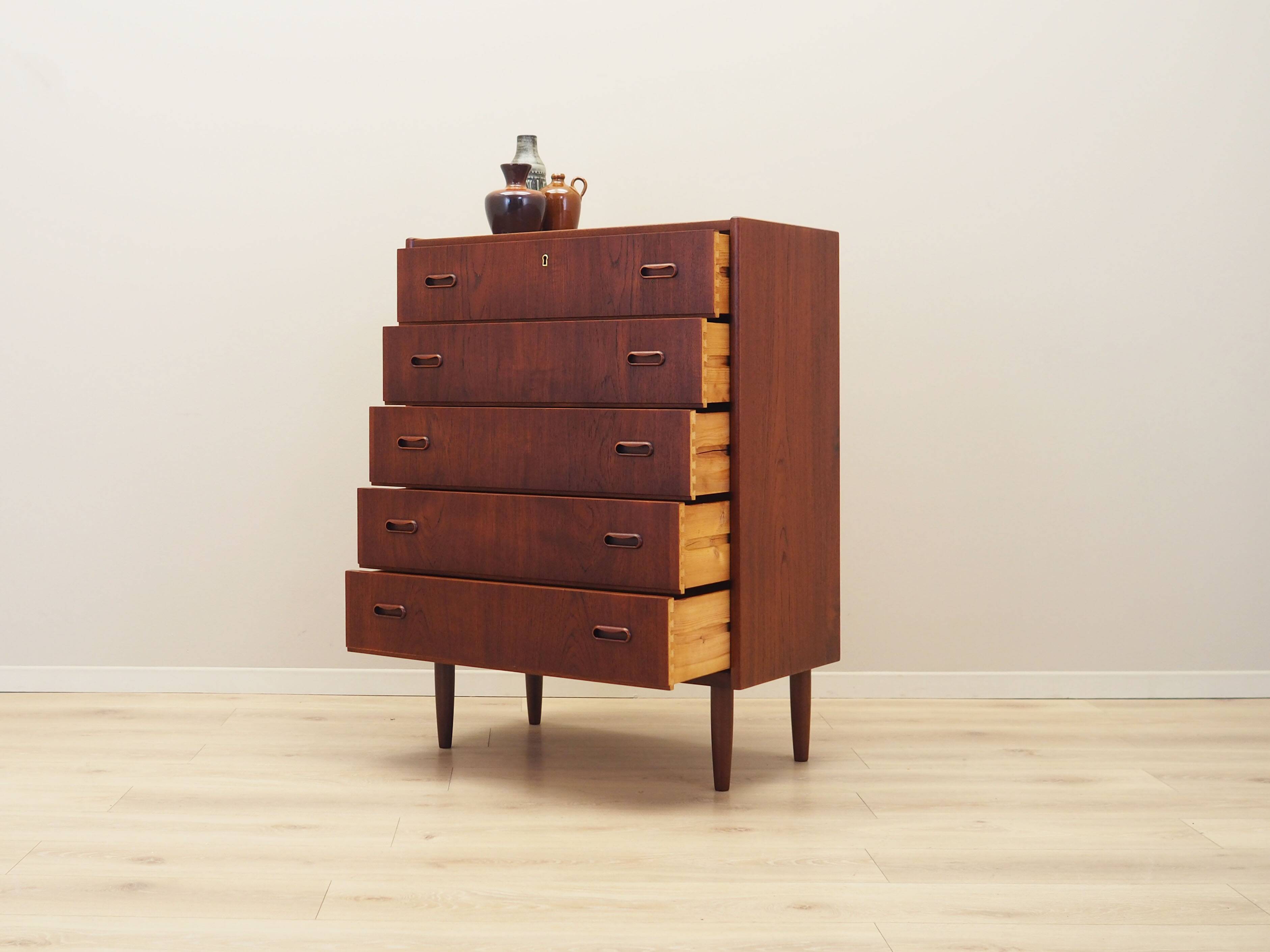 Teak chest of drawers, Danish design, 1970s, production: Denmark