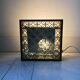 Pair of wooden frame wall lights, Odreco
