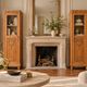 Rare pair of Art Deco glass columns in solid walnut – renovated