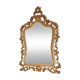 Baroque gilded Louis XV style beveled mirror with " Brevete" label, 1950s
