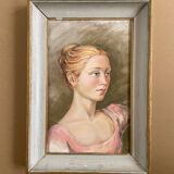 Portrait, oil on cardboard