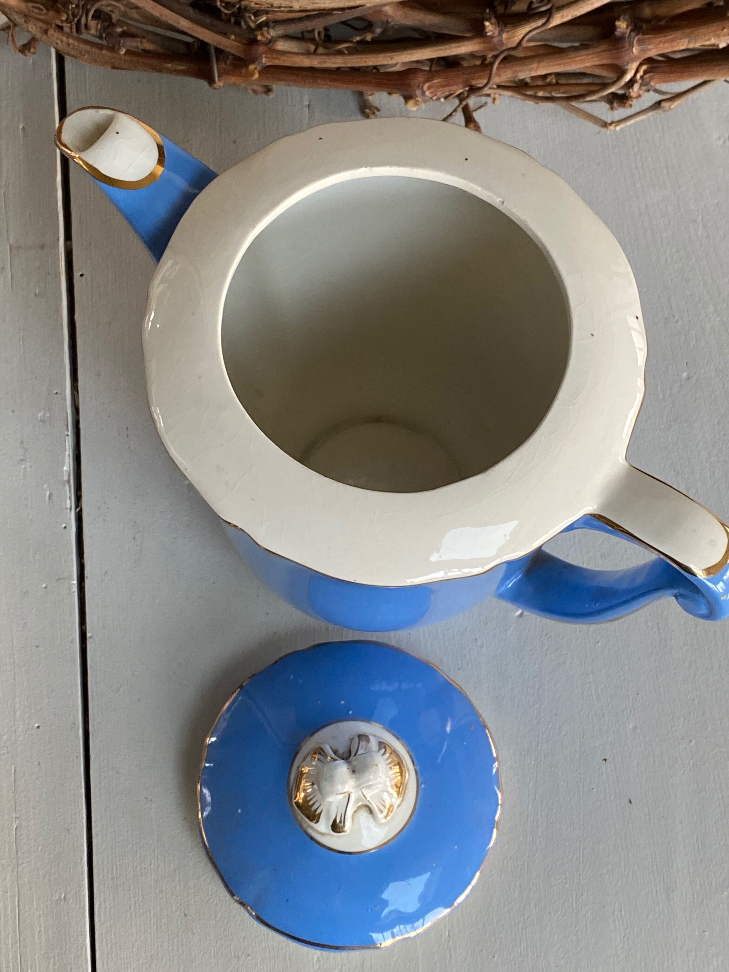 Blue coffee maker St Amand