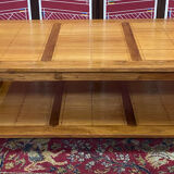 Coffee table 2 floors solid wood and pointed bamboo