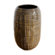 Enamelled sandstone vase with scarred decoration, French work - Circa 1960