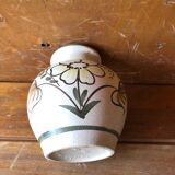 Old ceramic vase Scheurich Keramik beige vintage germany flower decor