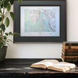 Kvarner Bay, Croatia. Original map printed in 1878.