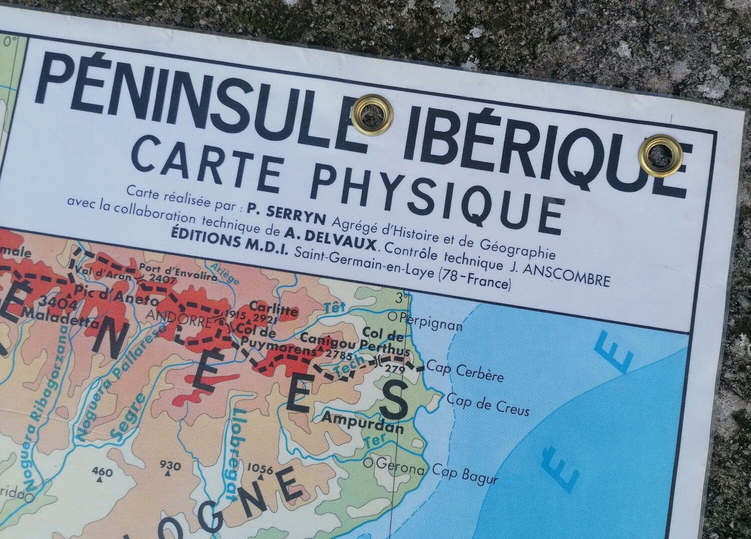 Ancienne carte MDI Espagne-Péninsule Ibérique