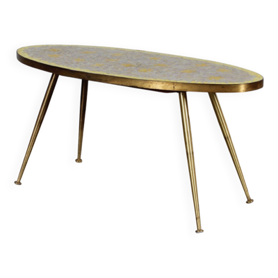 Table basse mosaïque allemande des années 1950 Design vintage MCM