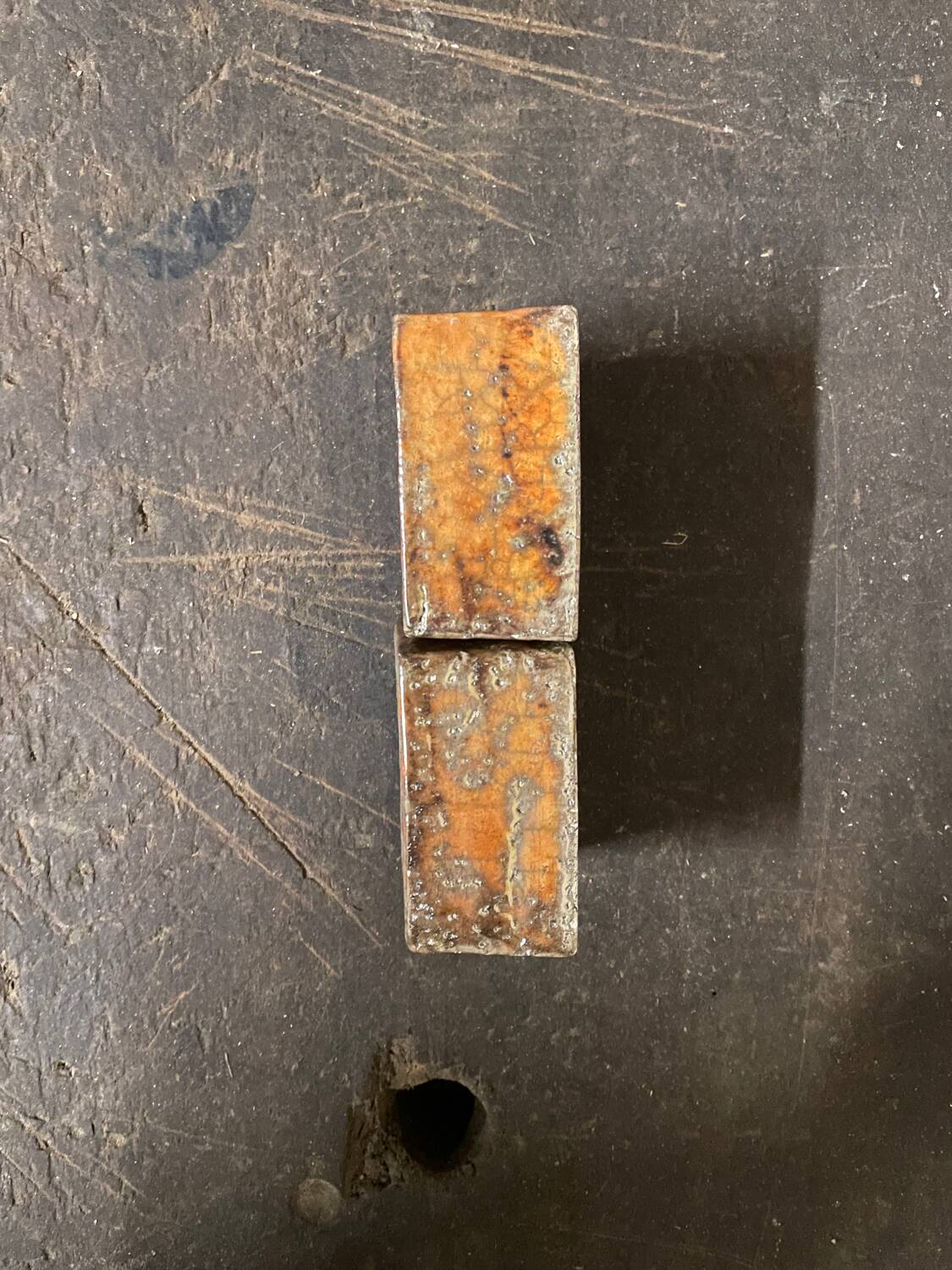 Pair of vintage candlesticks by spadaro – glazed ceramic