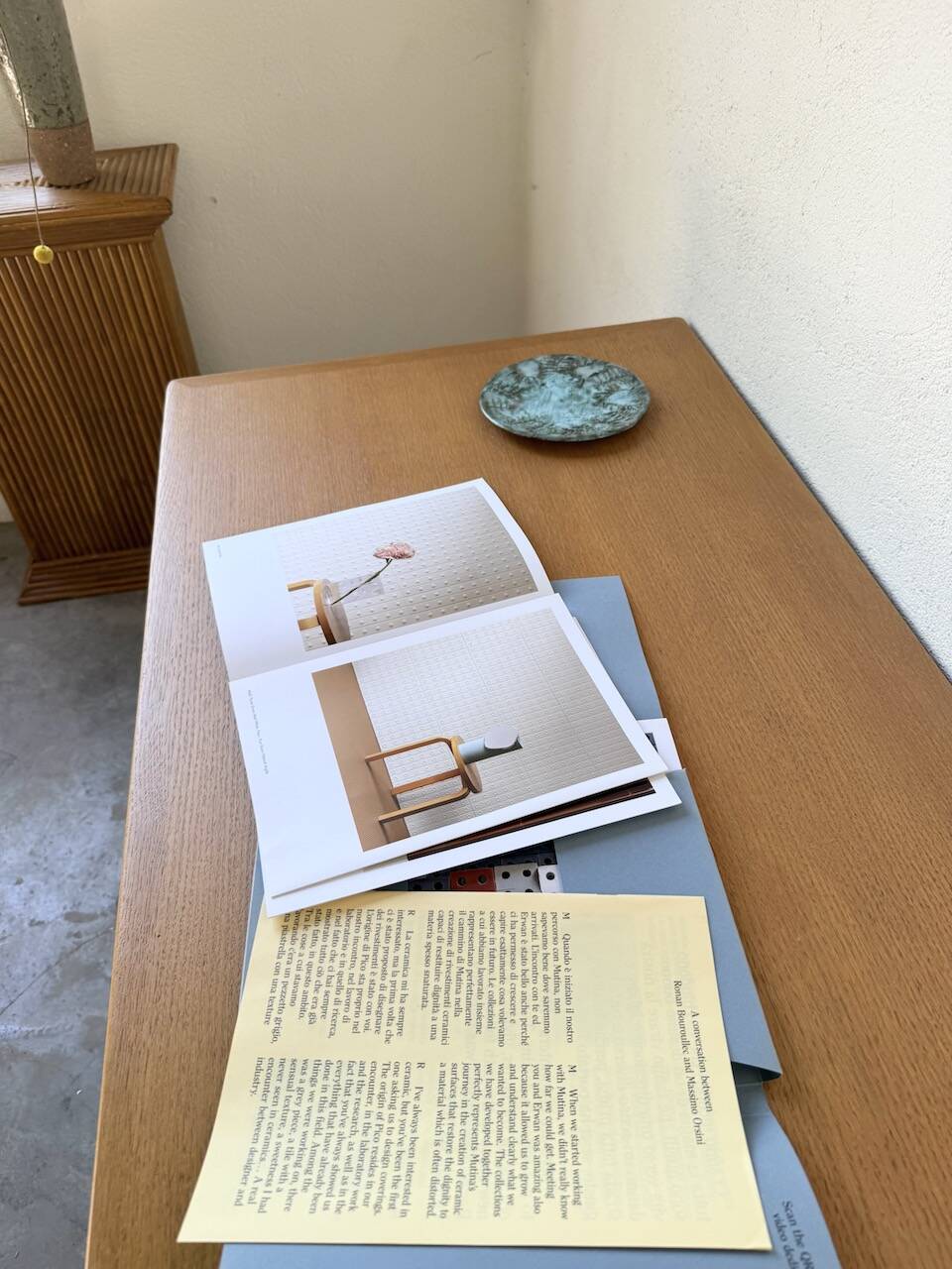 Modernist 50s oak metal desk