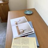 Modernist 50s oak metal desk