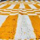 Orange Berber rug made of pure wool, handmade, 150/250 cm.