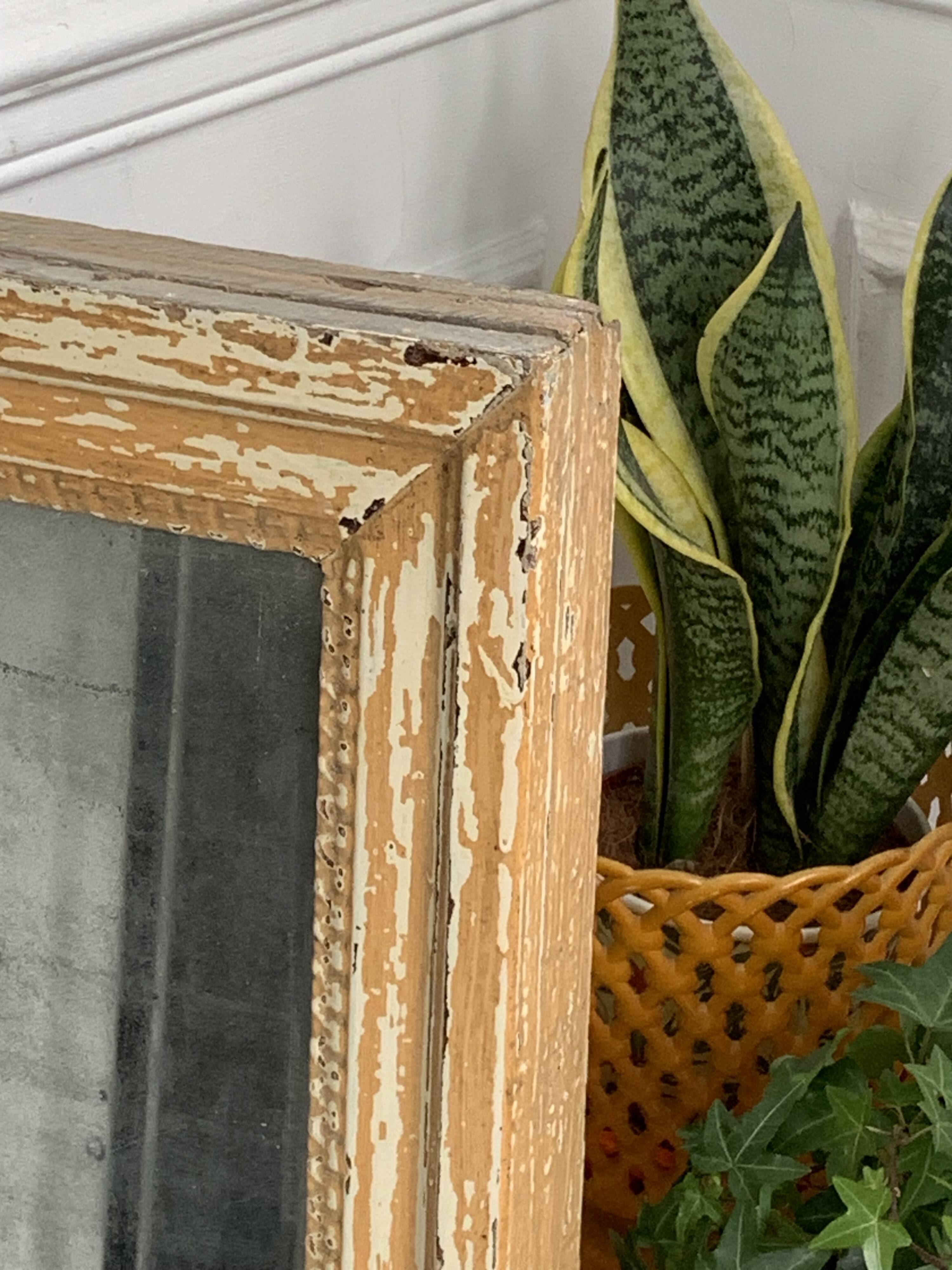 19th century mercury mirror patinated trumeau