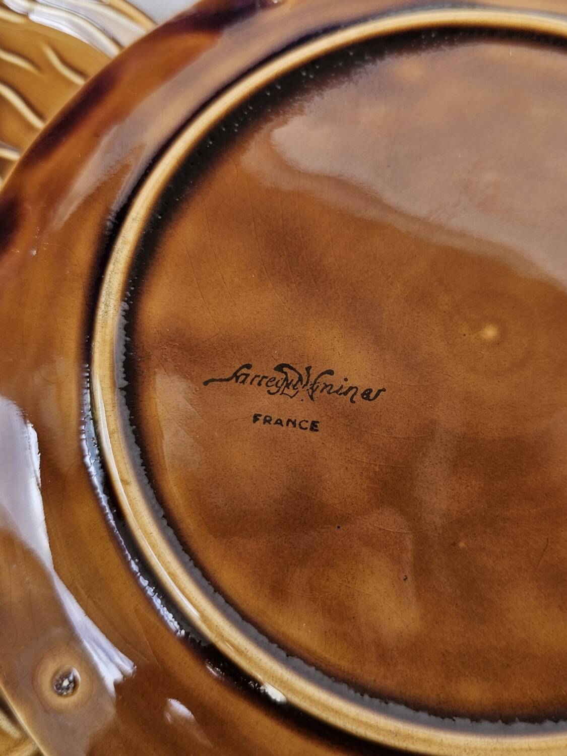 Sarreguemines barbotine dessert plates