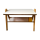Table basse pieds compas vintage