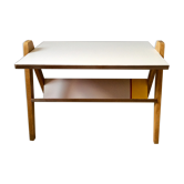 Table basse pieds compas vintage