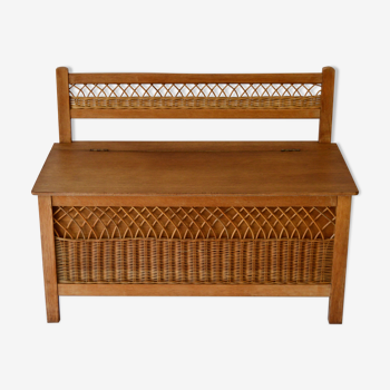 Rattan chest bench