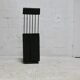 Brutalist chair, black-stained raw wood, steel. Work from the 1970s