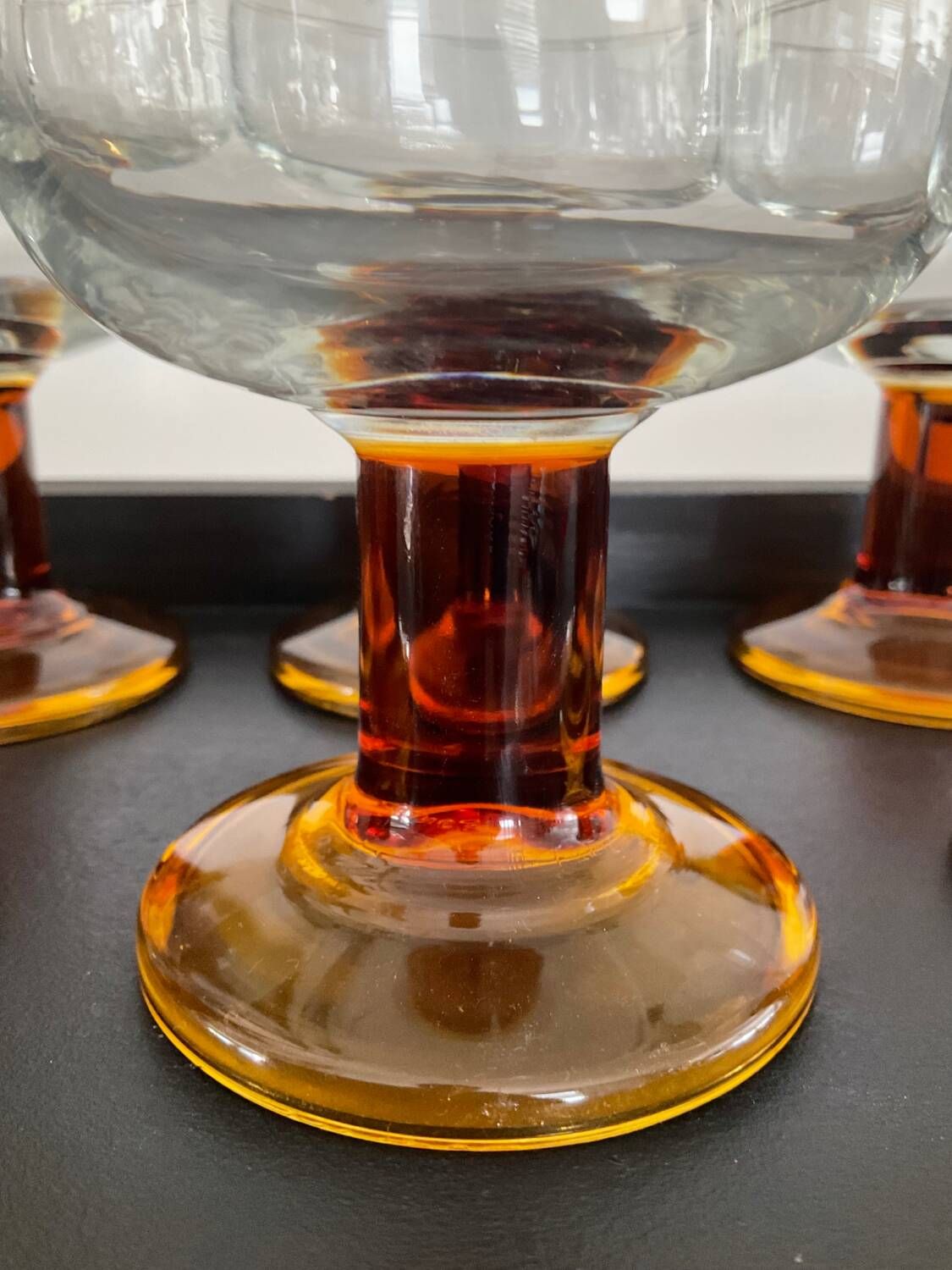 Set of 6 vintage glasses from the 70s France
