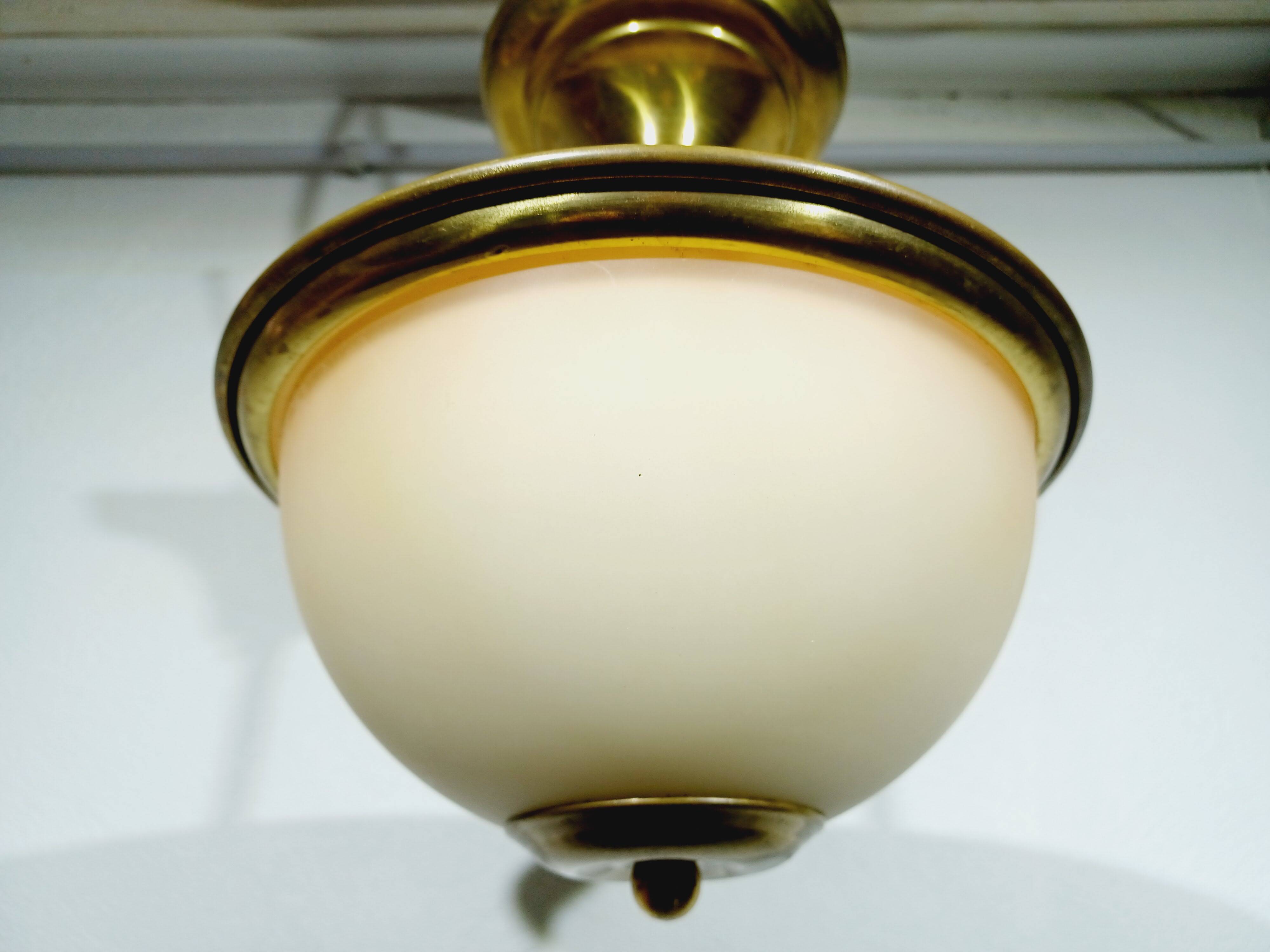 2-light brass ceiling light