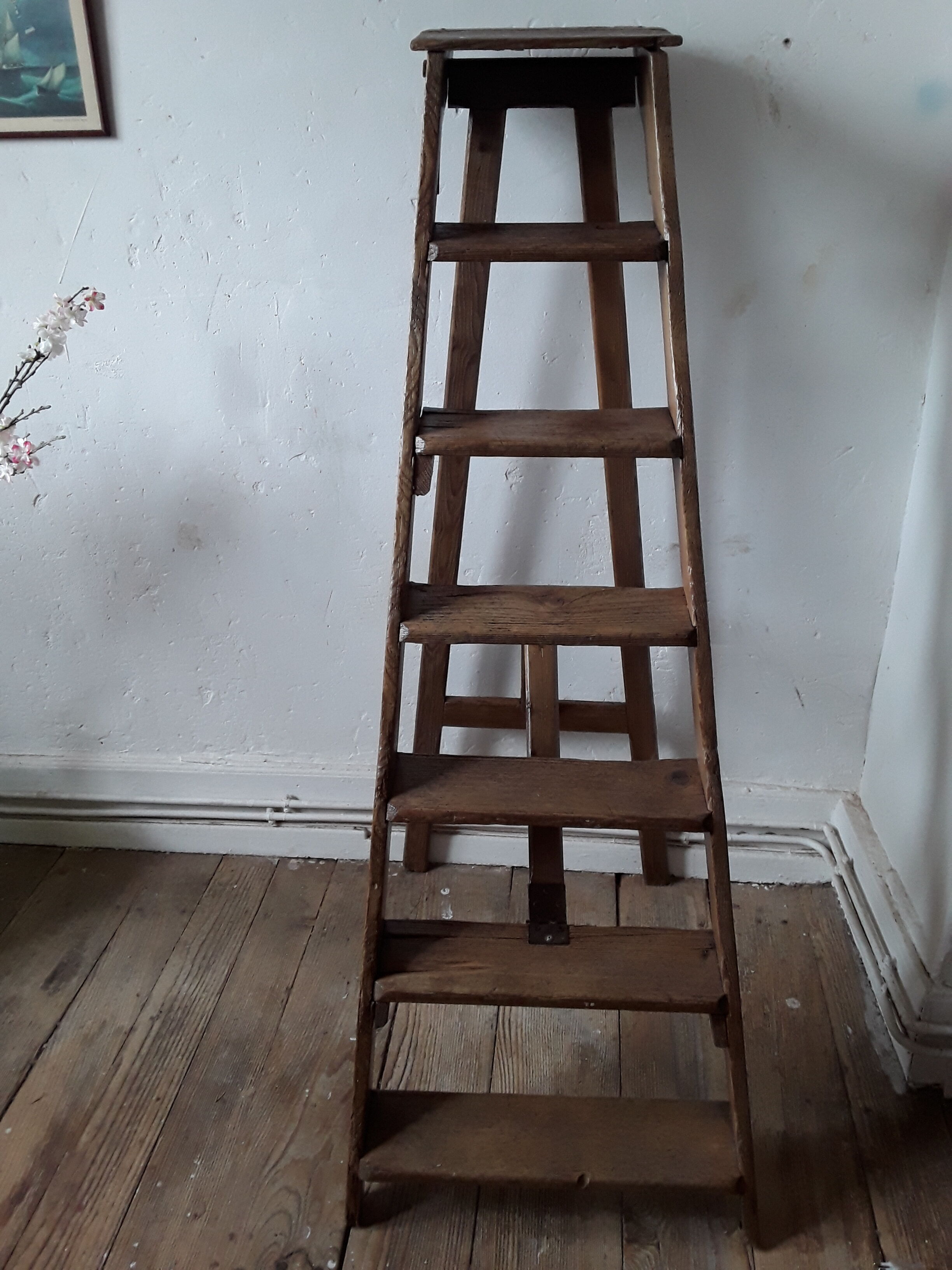 Vintage oak stepladder