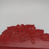 Wooden wall key holder mirror.Country Corner.