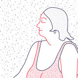 Illustration A4 Naiade No. 2/8 Brittany blue bather