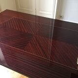Table vintage en acajou vernis