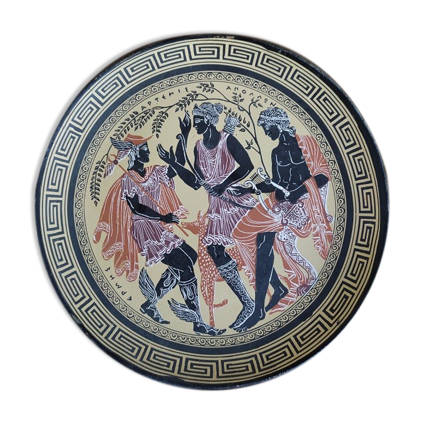 Assiette plate Adis Anatasiadis argile céramique Aile Grèce Ancien dp 072271