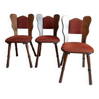 Chaises brutalistes vintage de montagne