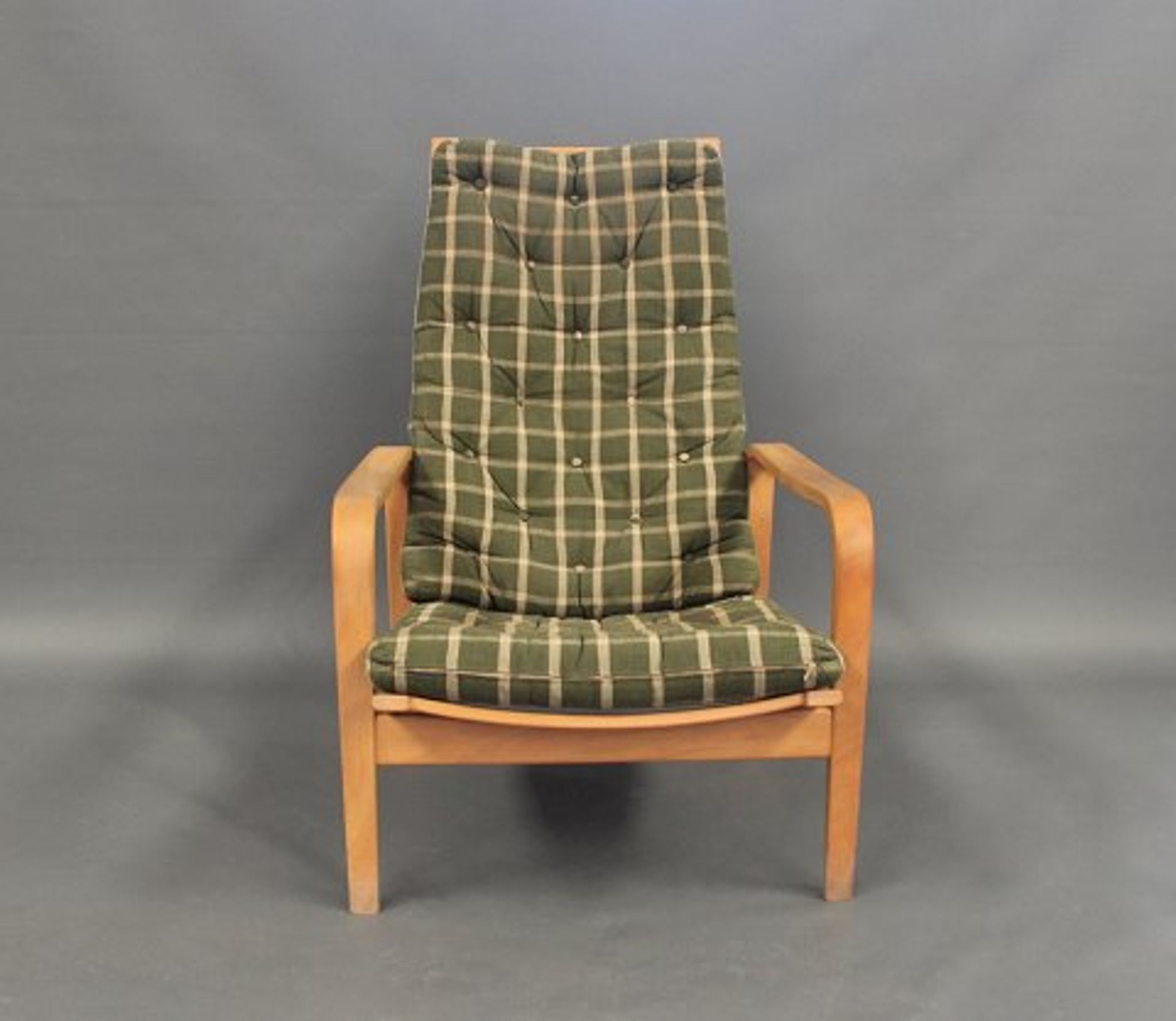 Pair of armchairs and a stool designed by Alf Svensson and manufactured by Källemo