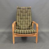 Pair of armchairs and a stool designed by Alf Svensson and manufactured by Källemo